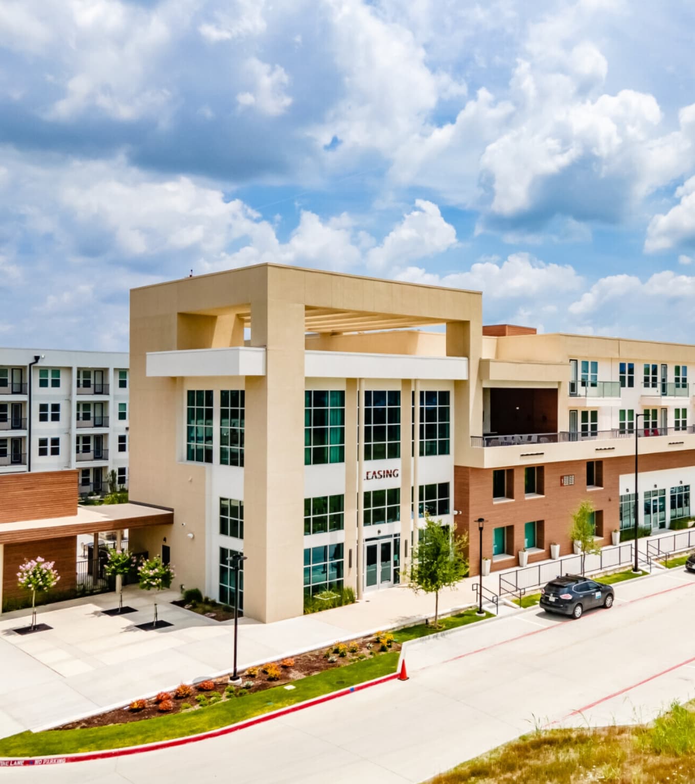 3-story leasing office of middle income housing building